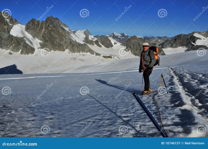 Glacier hiking on Behance